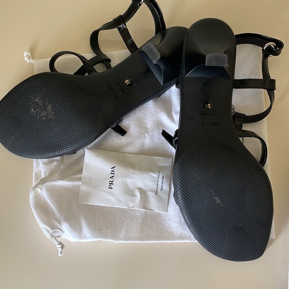PRADA black strappy sandal. Size 39 - Picture 6 of 11